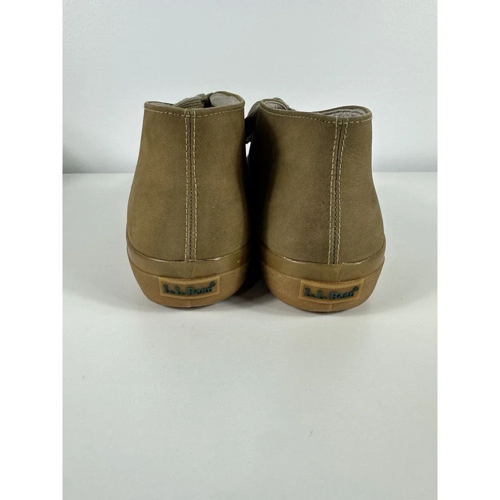 L.L. Bean Khaki‎ Leather Chukka Boots Mens 10 1/2 M Lace Up NEW